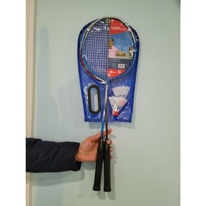 Two player badminton set with two shuttlecocks